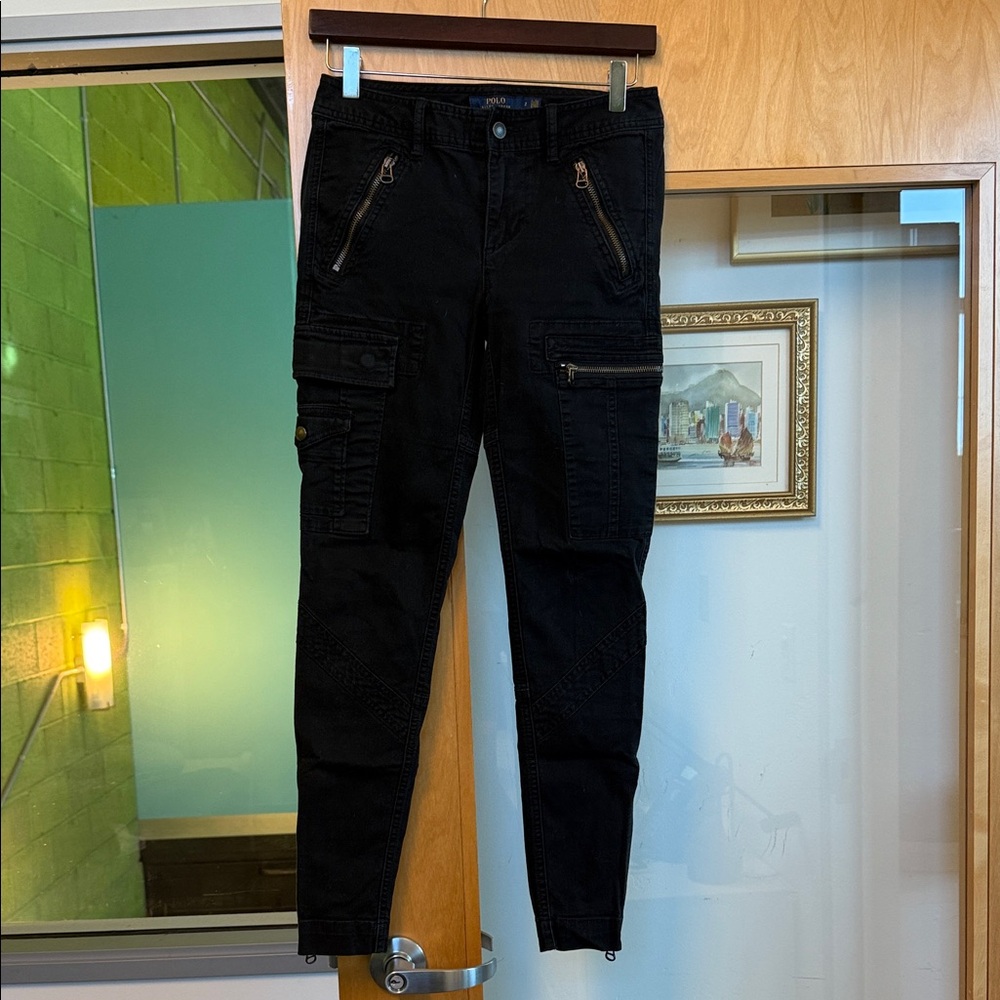 Polo Ralph Lauren Black Skinny Cargo Pants